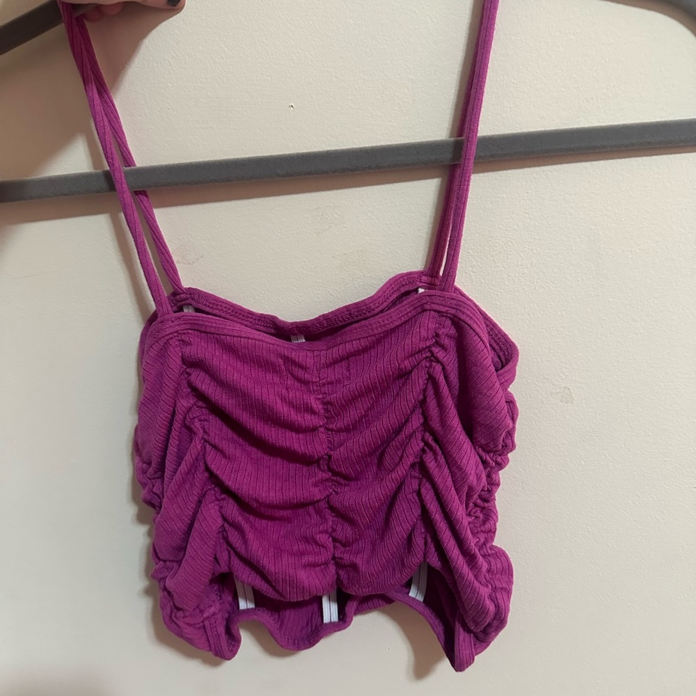 urban outfitters rouched crop top